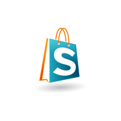 shopping bag with letter S