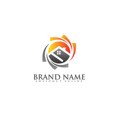 Solar home logo template