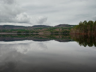 The Pemigewasset Lake at New Hampshire on the way to the well know White Mountain area