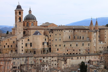 Fototapeta na wymiar Panorama of Urbino, Italy