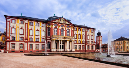 Bruchsal Palace, Bruchsal, Baden-Wuerttemberg, Germany, Europe - obrazy, fototapety, plakaty