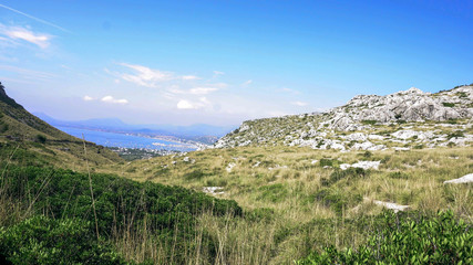 Mallorca island in a beautiful summer day. Beautiful beach landscape on the Balearic island