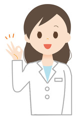 白衣　女性　OK