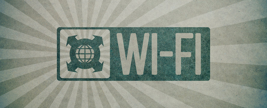 Vintage style wi-fi access point sign