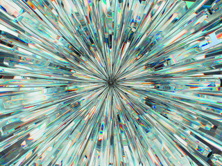 Gemstone or diamond texture closeup and kaleidoscope - obrazy, fototapety, plakaty