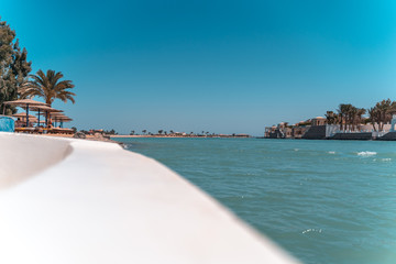 Peoply lying at the Sultan Bay El Gouna Beach
