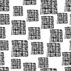 Plakat Seamless Pattern hand drawn with scribble Smear