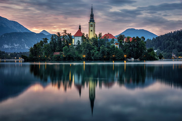 Blue hour in Bled  - Slovenia