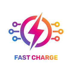Electricity rounded icon. Vector illustration style is flat iconic bicolor symbol inside a circle. Designed for web and software interfaces. Vector Illustration. EPS 10