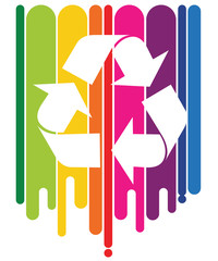 Paint Dribble Box - Recycling