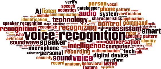 Voice recognition word cloud