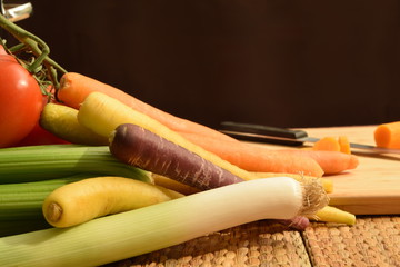 Ingredients for cooking a tasty soup