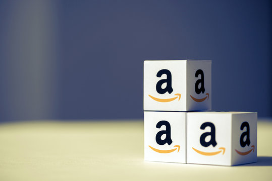 Paper Boxes With Amazon.com Logotypes