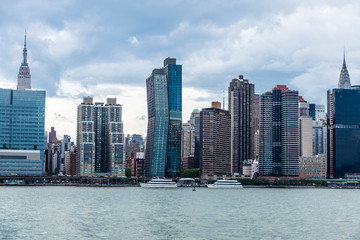 Skyline of skyscrapers in Manhattan, New York City, USA