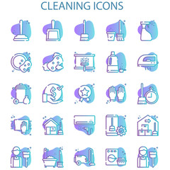 Cleaning With Gradient Iconset
