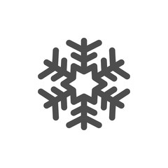 Snowflake icon or snow concept