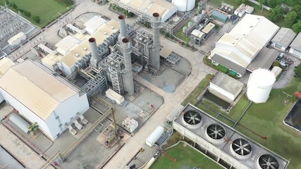 Top view of electric substation,electrical and production