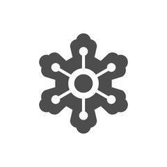 Obraz premium Snowflake icon or snow concept