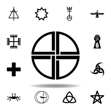 religion symbol, paganism icon. Element of religion symbol illustration. Signs and symbols icon can be used for web, logo, mobile app, UI, UX