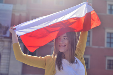 Girl in the city - Warsaw, Poland	