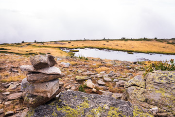 High mountain lake protected by its special flora and fauna.