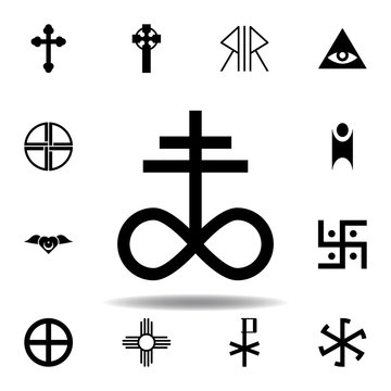 religion symbol, satanic church icon. Element of religion symbol illustration. Signs and symbols icon can be used for web, logo, mobile app, UI, UX