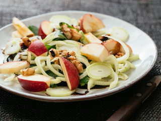Fennel Apple Salad on Arugula