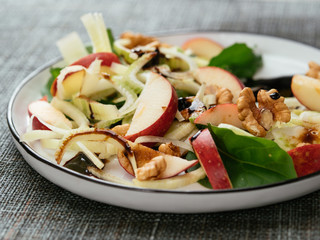 Fennel Apple Salad on Arugula