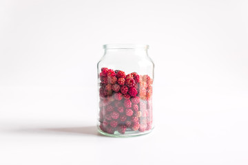 bowl with many red mulberry