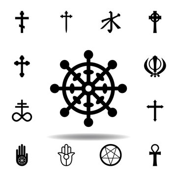 religion symbol, Buddhism icon. Element of religion symbol illustration. Signs and symbols icon can be used for web, logo, mobile app, UI, UX