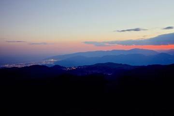 Panoramic view of the mountains Tahtali, Kemer, Turkey