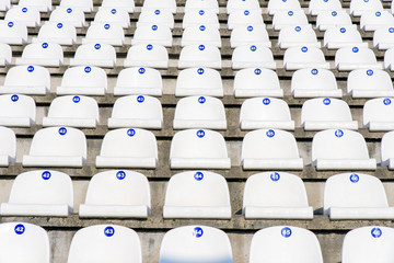 Empty Trebuns at the football stadium
