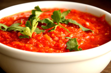 adjika, ceramic, salty, vegan, home made, tasty, healthy, taste, ketchup, dish, natural, pickled, grated, vegetable, preservation, canning, eat, national, ripe, cooking, fresh, food, cuisine, homemade