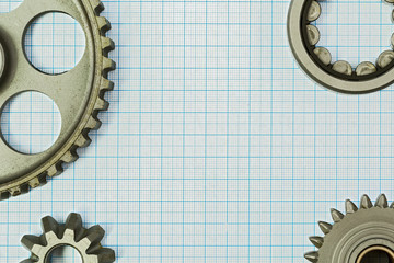 Technical subject is on the background millimeter paper