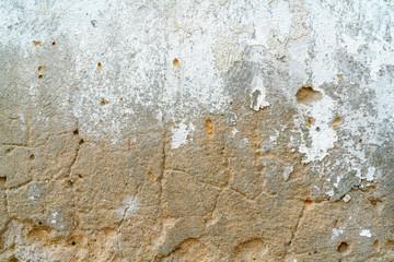 Gray stucco on wall of house. Construction industry.