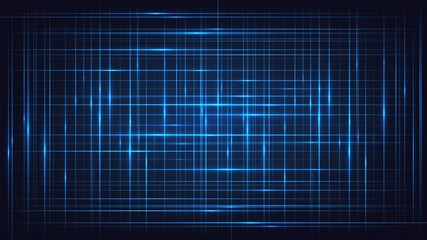 Abstract geometric background with blue glowing grid