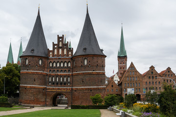 Fototapeta na wymiar Holstentor Lübeck , Ausschnitt