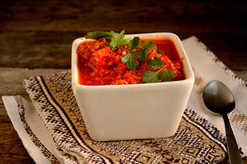 adjika, ceramic, salty, vegan, home made, tasty, healthy, taste, ketchup, dish, natural, pickled, grated, vegetable, preservation, canning, eat, national, ripe, cooking, fresh, food, cuisine, homemade
