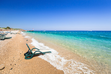 Naklejka na ściany i meble Blue lagoon of the beach on Turkish Riviera near Tekirova
