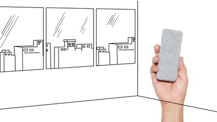 bureau homme d'affaires tableau transparent