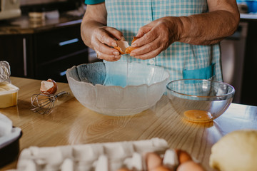 woman hands making desserts or christmas candy