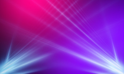 Ultraviolet abstract light. Diode tape, light line. Violet and pink gradient. Modern background, neon light. Empty stage, spotlights, neon. Abstract light.