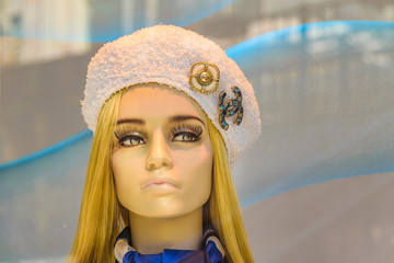 Blonde Head Woman Mannequin