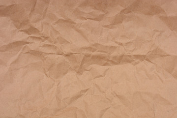 crumpled brown kraft paper
