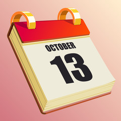 October 13 on Red Calendar