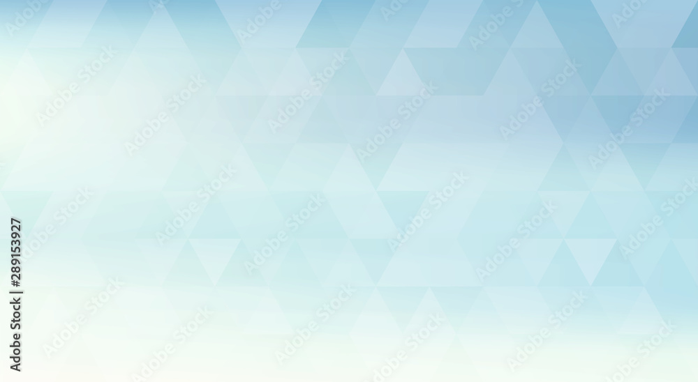 Poster Llight blue simple pattern textured by transparent triangles. Vector background