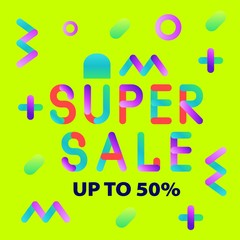 Abstract trendy illustration background media sale post, placard,flat style advertising campaign design elements. Easy customizing art for covers, banners, flyers and posters.