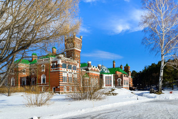 View of the winter castle of Sheremetev, the village of Yurino, near Yoshkar-Ola, Russia