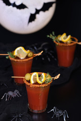 cocktail  Bloody Mary for a Halloween party