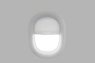 half closed window of the plane